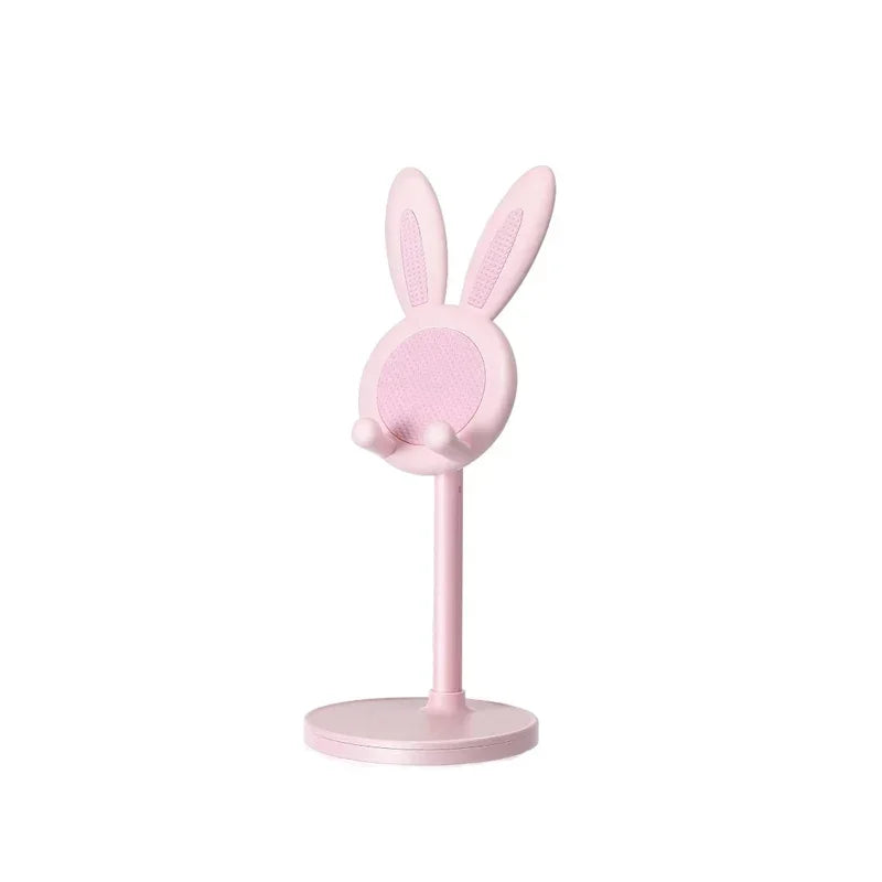 Cute Cartoon Bunny Phone Stand - Adjustable & Compatible with Iphone, Kindle, Ipad, Switch, Tablet & More!