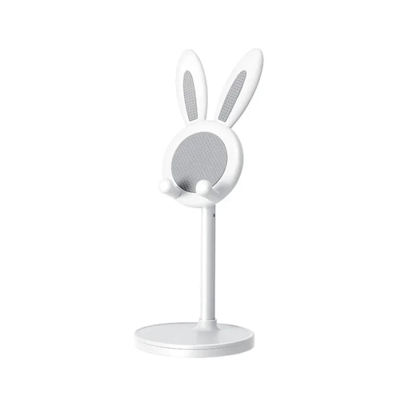 Cute Cartoon Bunny Phone Stand - Adjustable & Compatible with Iphone, Kindle, Ipad, Switch, Tablet & More!