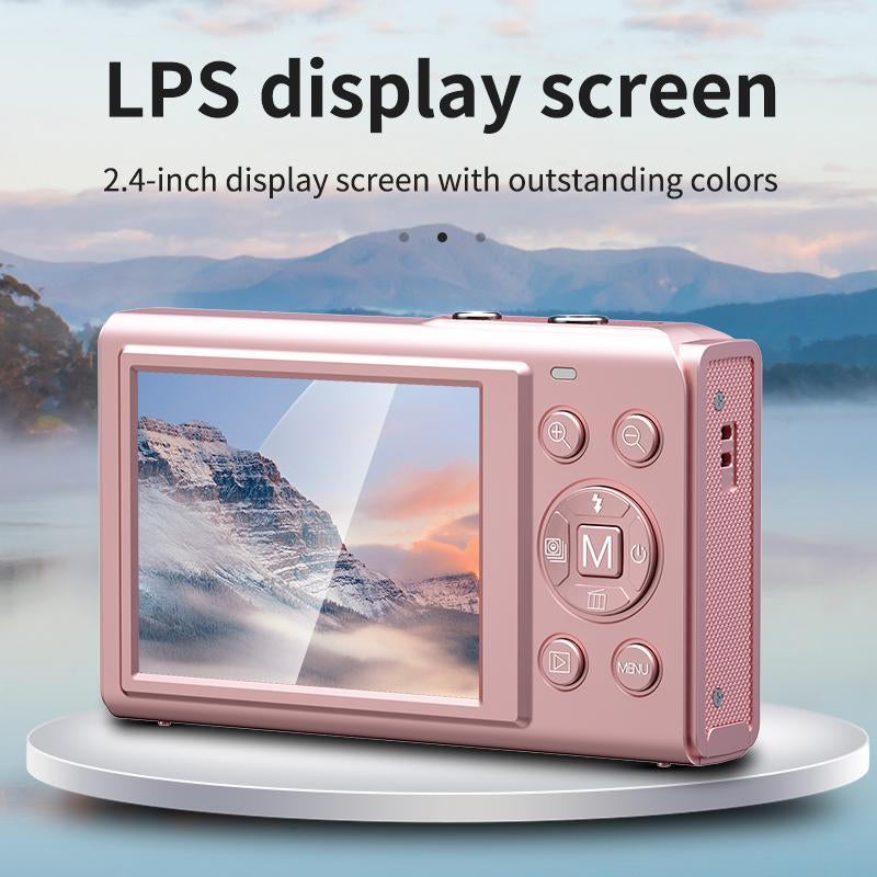 4K Digital Camera, 1200Mah Digital Camera with LED Fill Light Function, High Definition Screen Camera with 16X Digital Zoom, Camera with TF Memory Card