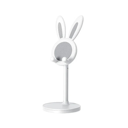 Cute Cartoon Bunny Phone Stand - Adjustable & Compatible with Iphone, Kindle, Ipad, Switch, Tablet & More!